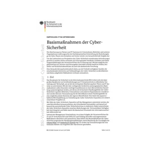 Basismaßnahmen der Cybersicherheit